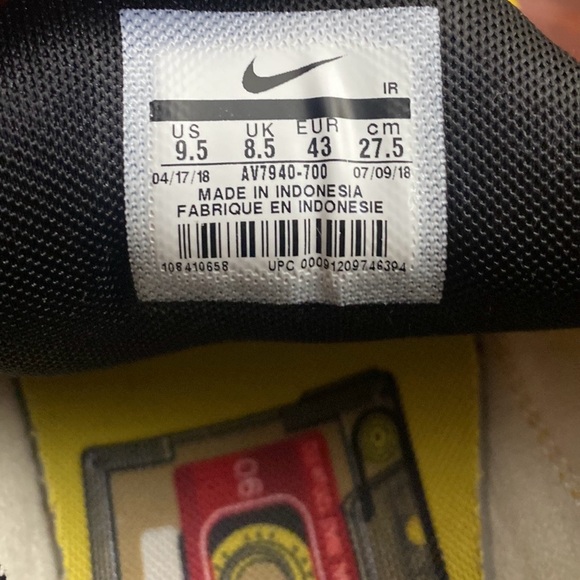 Nike Air Max Plus TN Frequency Pack AV7940-700  Yellow Black White 9.5 - Picture 8 of 8